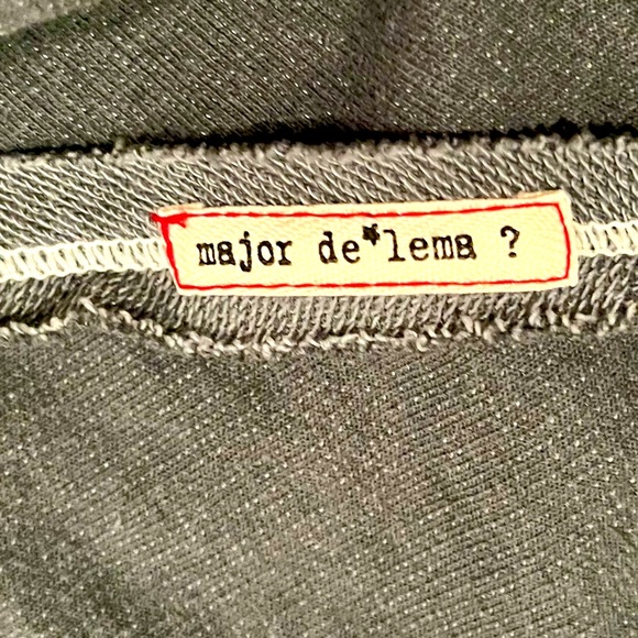 Major de lema vintage hooded jacket. Zipper. Size M. Blue with red stitching. - Picture 6 of 7